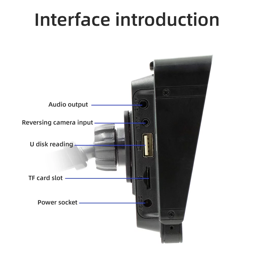 9.3 Inch Touchscreen Car Stereo BT MP5 Player Built-in Carplay Android Auto Support /AUX Output/Mirror Phone Link/Reverse Image U-Disk/TF Card with 2 Adjustable Bracket