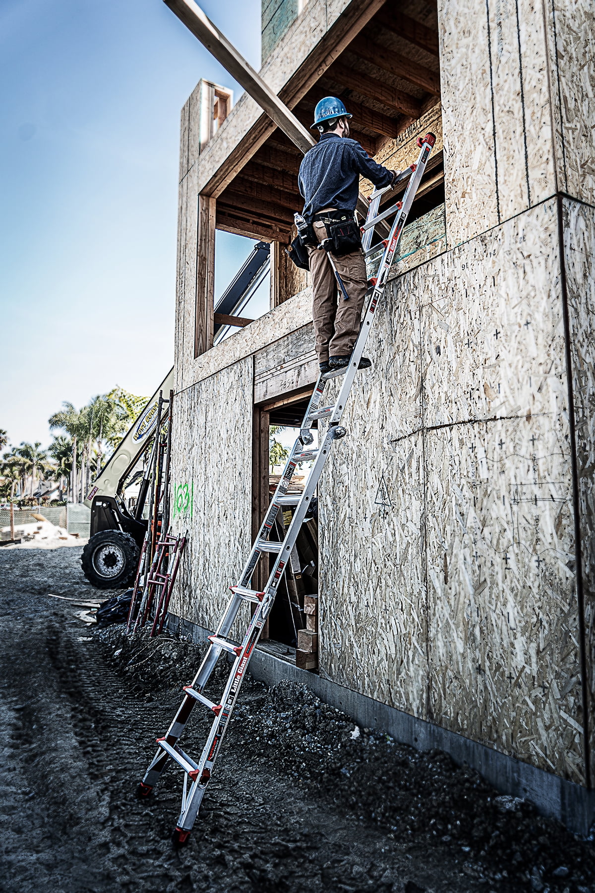 Little Giant Ladder Systems Revolution 15' Aluminum Multi-Use Ladder, 300 lbs. Rated, with Leg Levelers