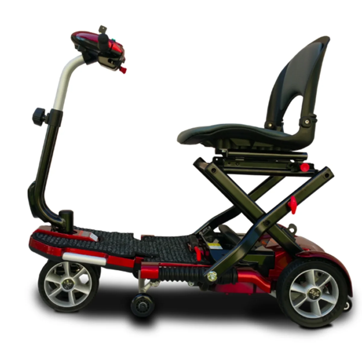EV Rider Transport Plus 4 Wheel Manual Folding Travel Mobility Scooter (Red)