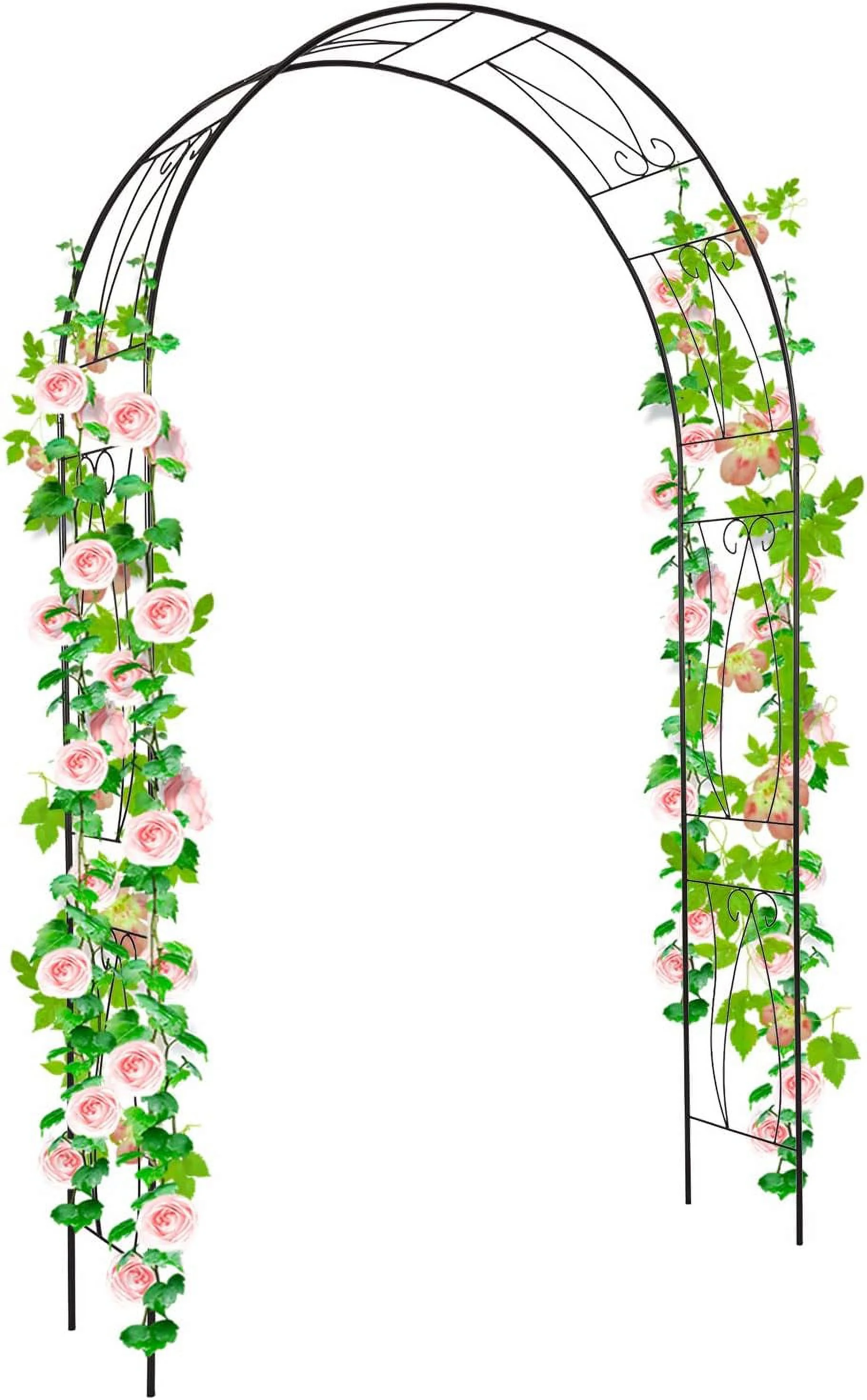 Garden Arch Steel Arbor Arbour Trellis Archway for Climbing Vines and Plants Elegant Pergola for Garden Lawn Backyard Patio Outdoor