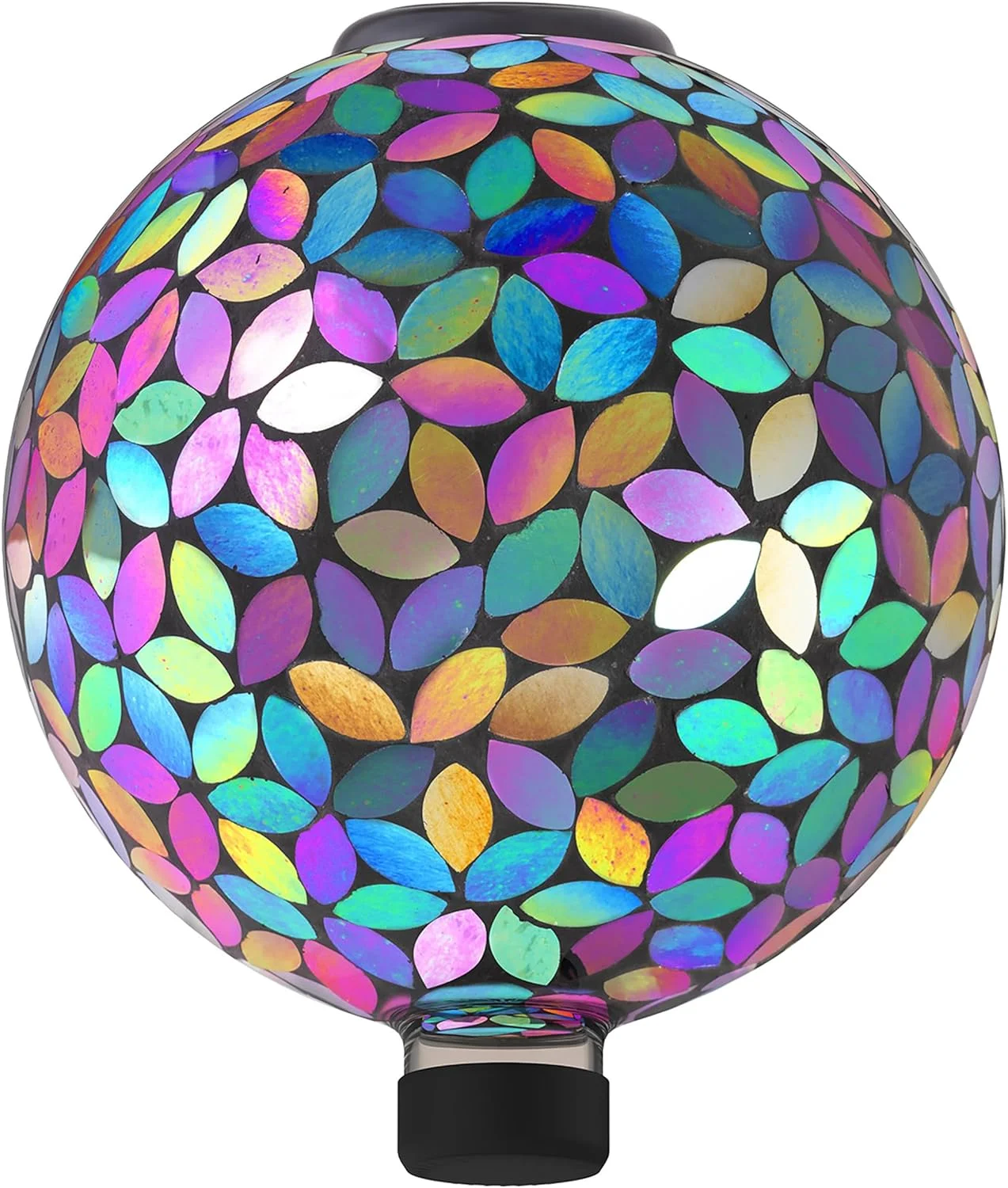 Indoor/Outdoor Glass Solar Powered Mosaic Gazing Globe Yard Decoration, 10