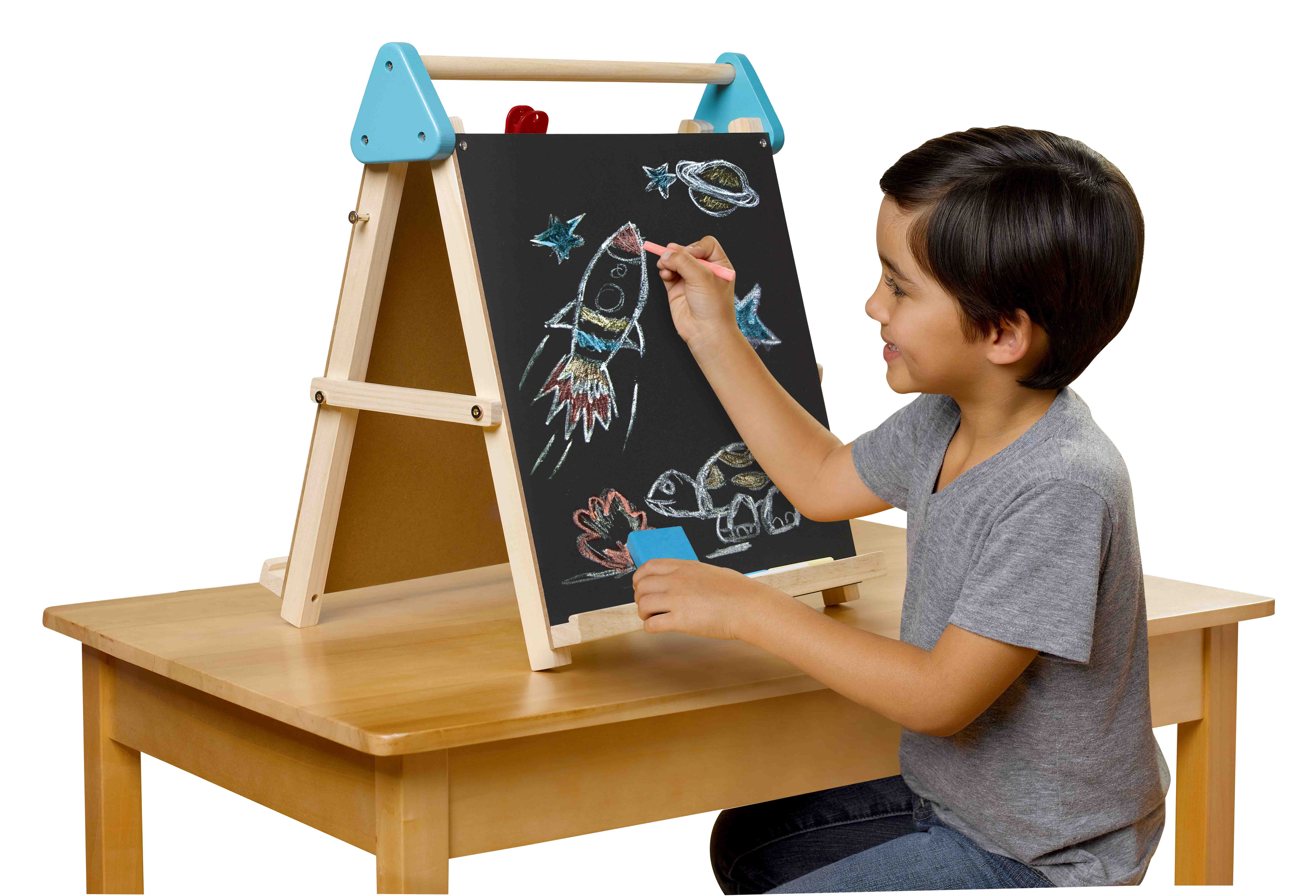 Kid Connection Double-Sided Wooden Tabletop Easel