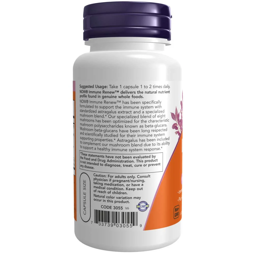 Mushroom Immune Renew, 90 Veg Capsules, Now Foods