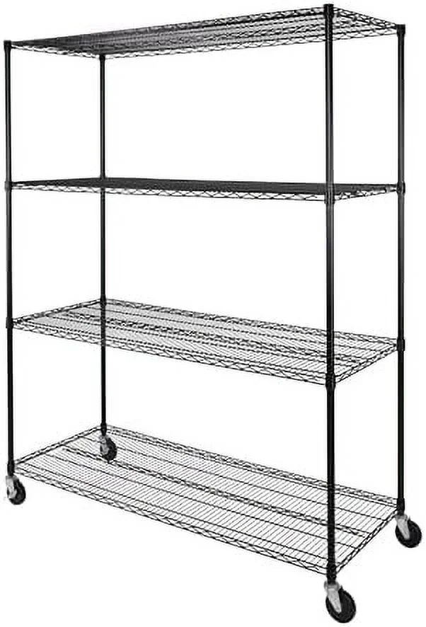 NTTBOBOEC UltraDurable Heavy Duty NSF Solid Steel Wire Rack  Unit  Organizer for Garage  Warehouse  Office  Restaurant  Classroom  Kitchen  White  5-Tier Shelving  36" W x 14" D