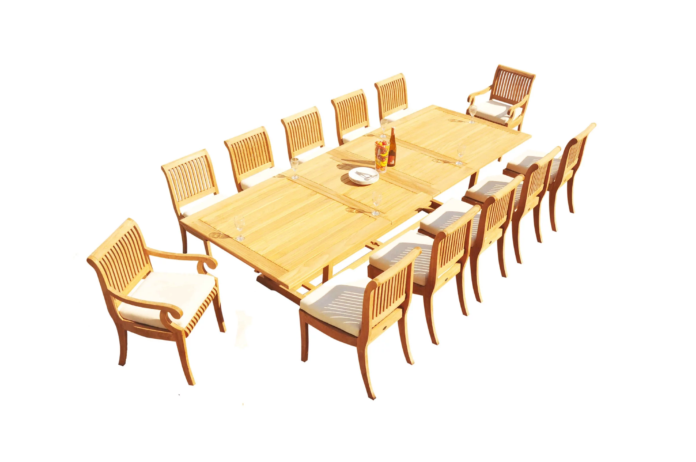 Grade-A Teak Dining Set: 12 Seater 13 Pc: 118