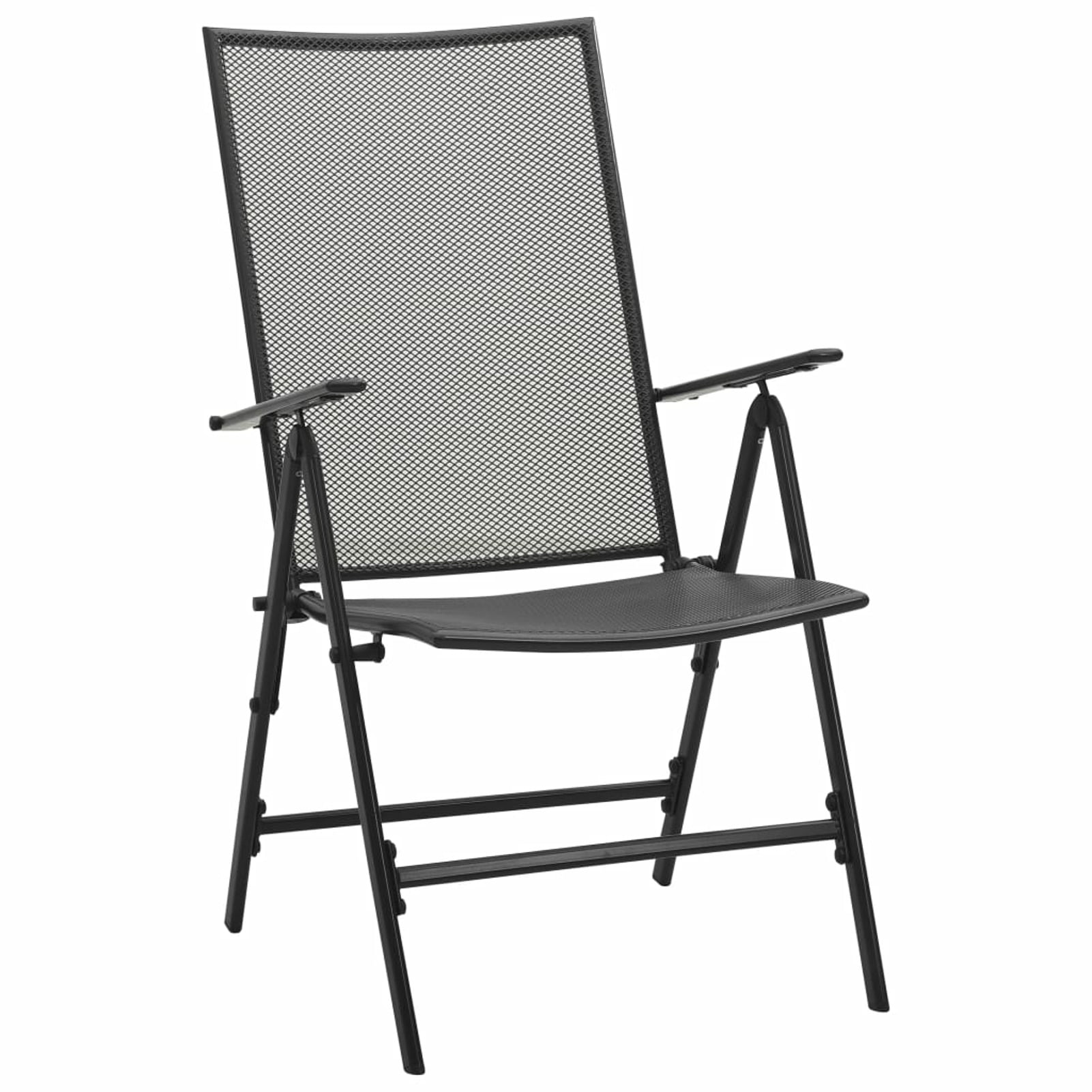 Aibecy Folding Mesh Chairs 4 pcs Steel Anthracite