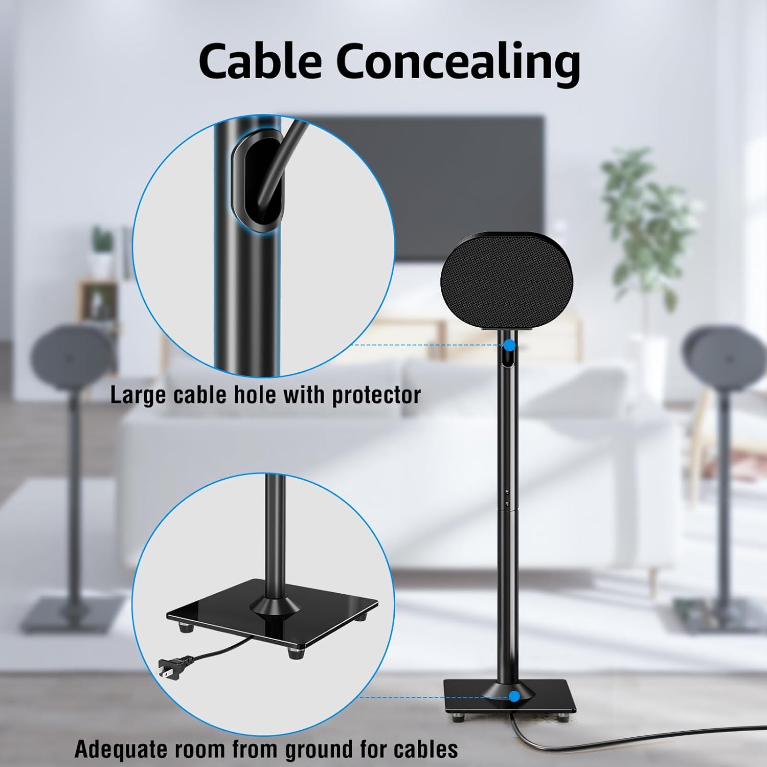 MRU Speaker Stands Pair for Sonos ERA 300™ (Black),31.7