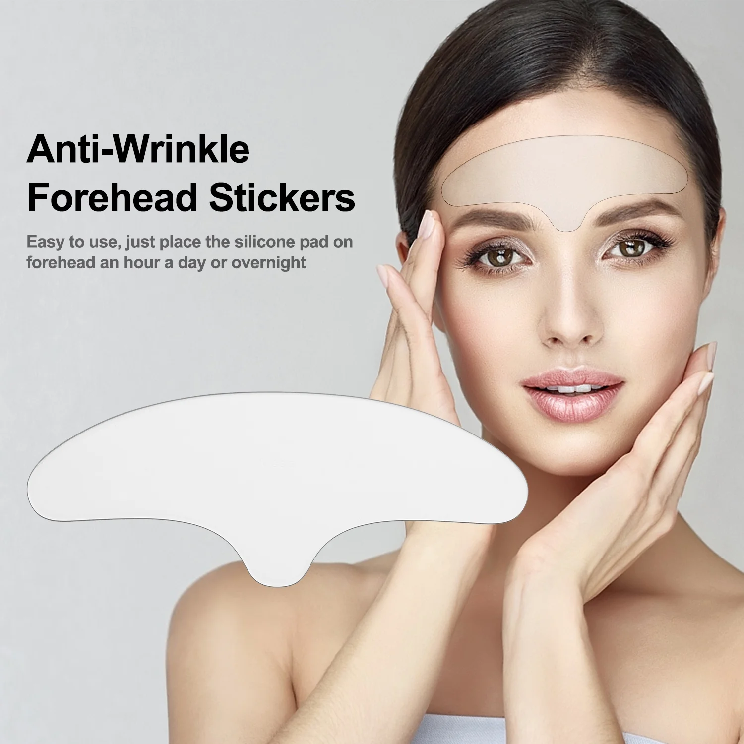 Carevas Forehead Pad,Silicone Invisible Pad Invisible Pad Stickers Frown Lines Removal Patch Frown Lines White Arealer