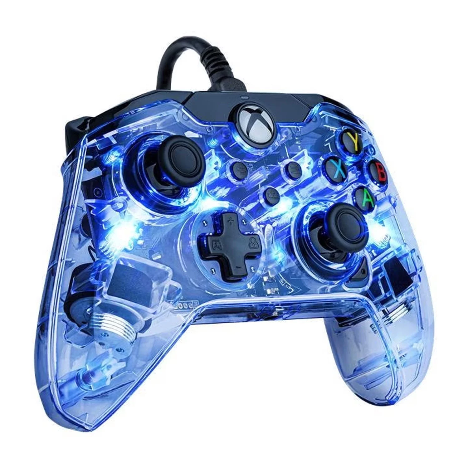 PDP Gaming - Afterglow™ Wired Controller - Xbox Series & Windows 10 - Transparent With Cleaning Manual Kit Bolt Axtion Bundle Used