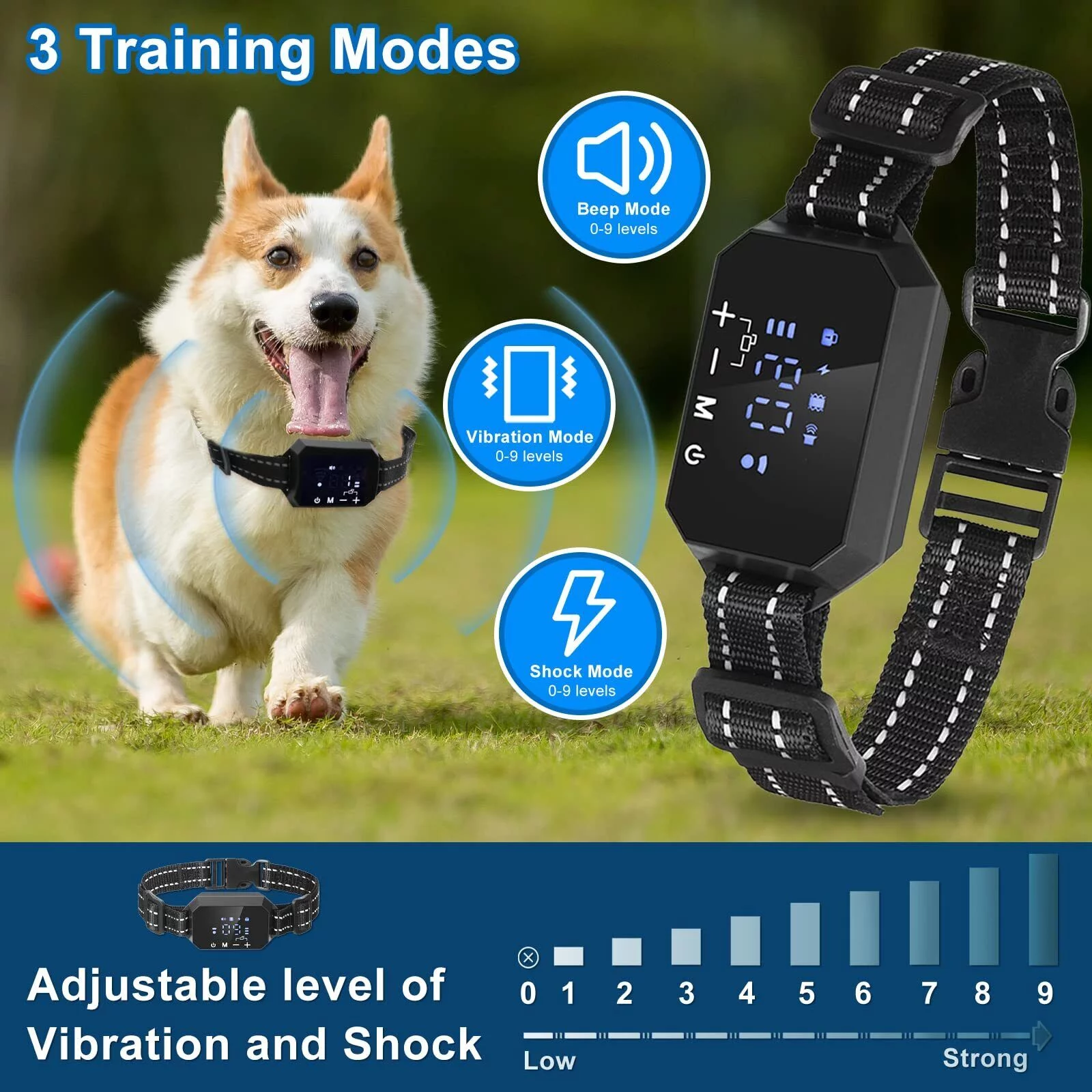 Pet Dog GPS Wireless Electric Fence Containment System Training Collar Shock