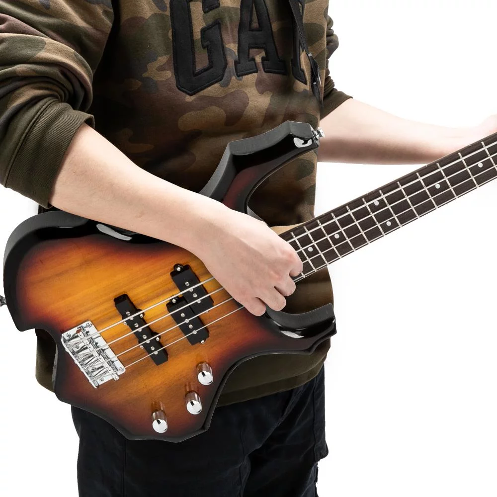 Glarry Electric Bass Guitar 4-String Bass Kit with Guitar Bag Strap,Power Wire,Tools