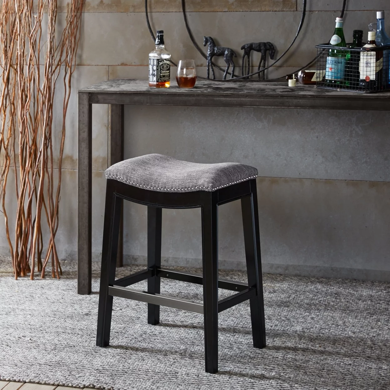 Madison Park Belfast Saddle Counter Stool