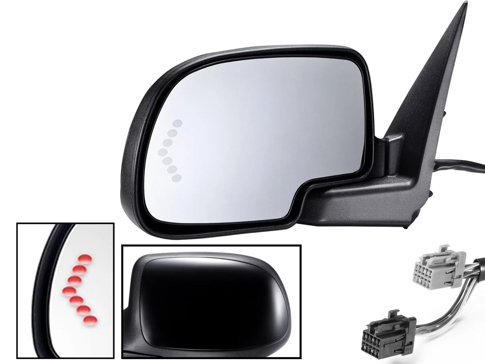 APA Replacement Rear View Mirror Power Folding Heated Signal Memory for 2003 - 2007 SILVERADO SIERRA TAHOE YUKON ESCALADE Driver Left Side