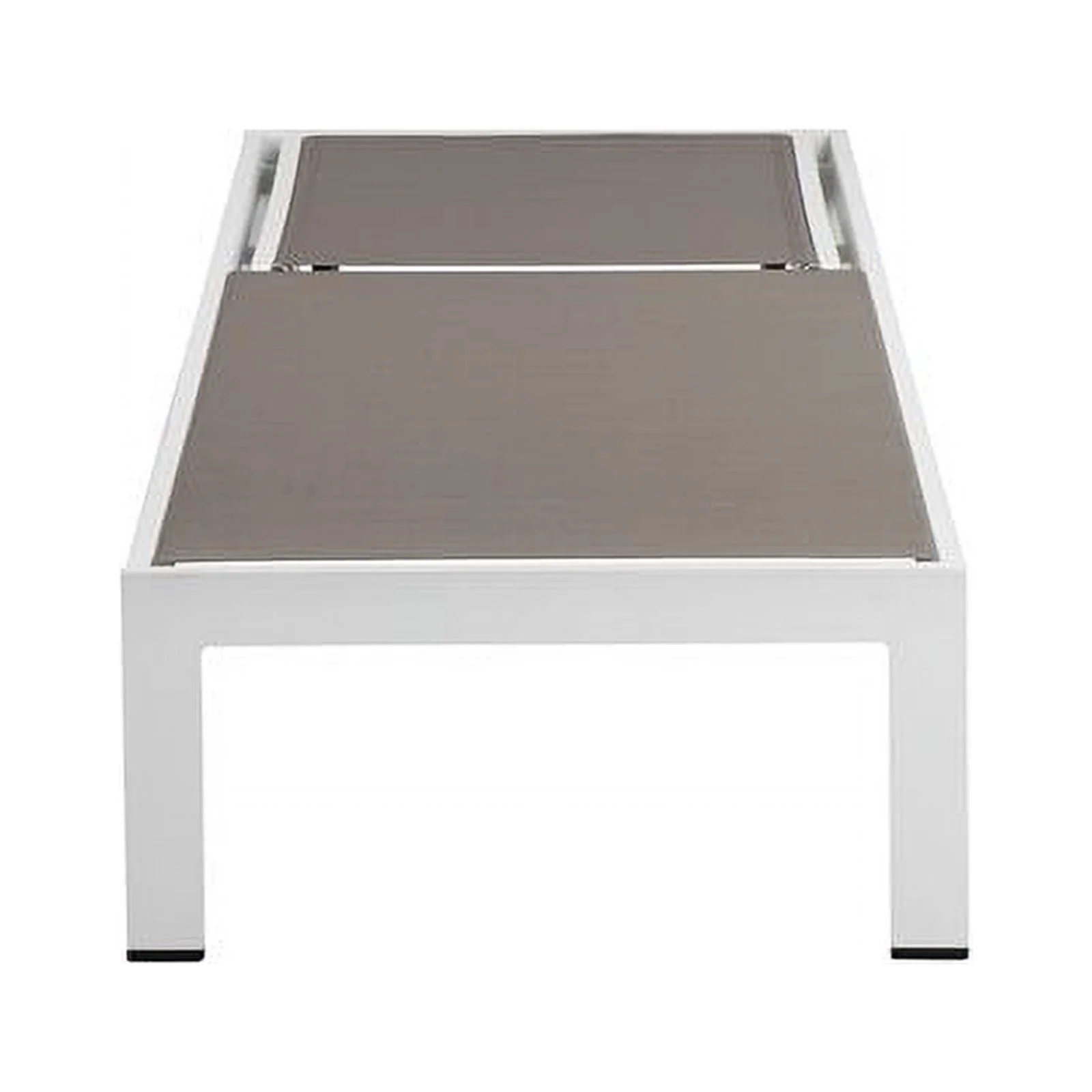 Pangea Home Chester 15-piece Modern Aluminum Patio Sofa Set in White/Gray