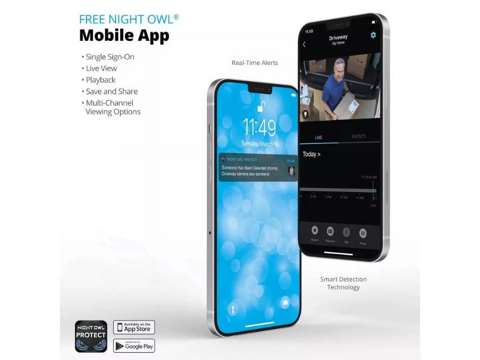 Night Owl CL-BT2D-8-18LSA Expandable 8 Channel Wired Bluetooth DVR with (8) Wired 1080p HD Light Cameras with Audio and 1TB Hard Drive