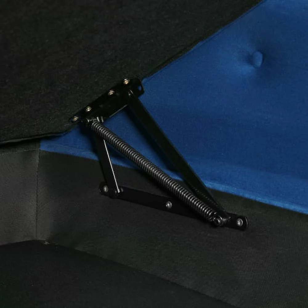 ZJbiubiuHome Aijia 60” Velvet Multifunctional  Chaise Lounge Buttons Tufted Nailhead Trimmed Solid Wood Legs with 1 Pillow Blue