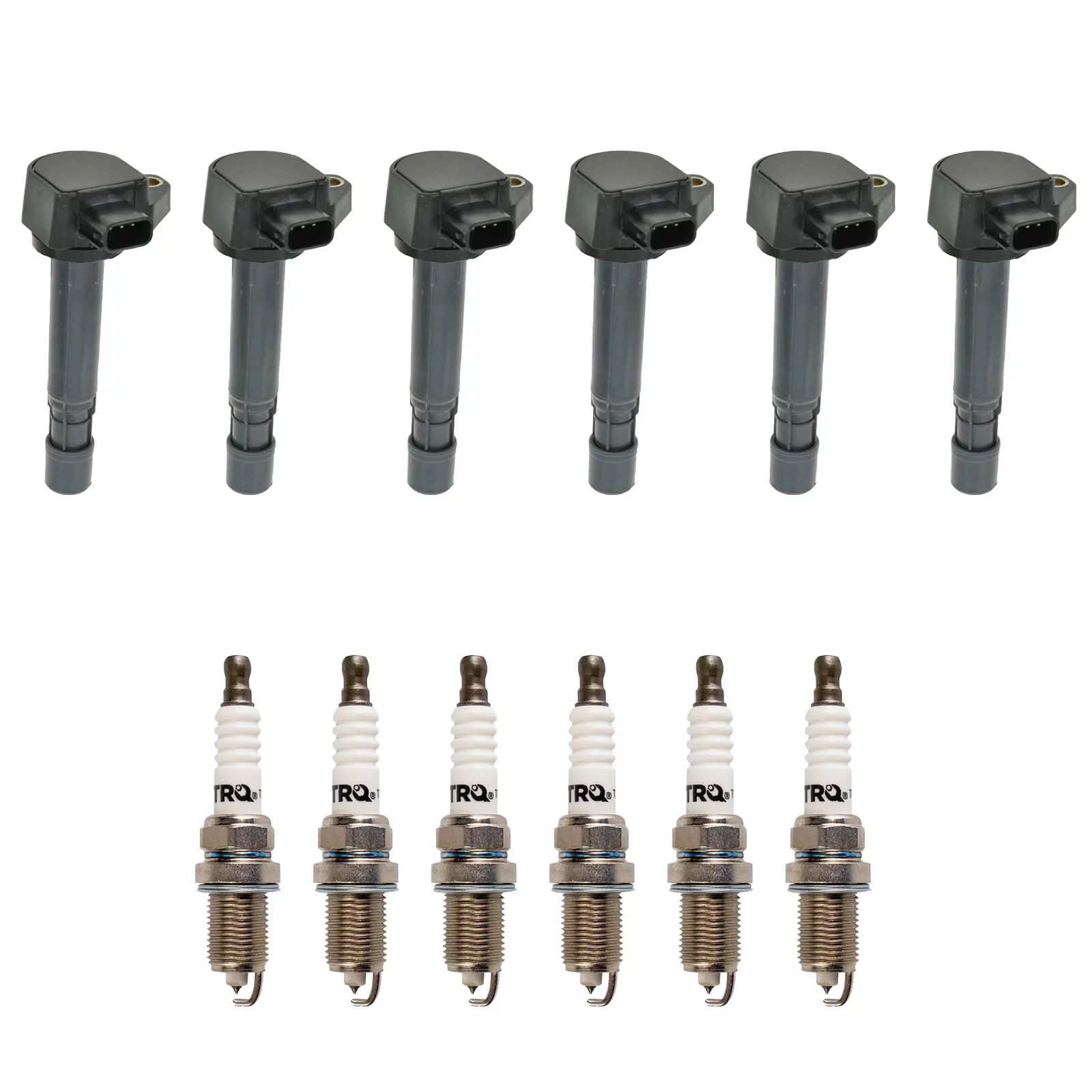 TRQ Ignition Coil & Iridium Spark Plug Kit Set for MDX Pilot Ridgeline 3.5L V6 ICA71717