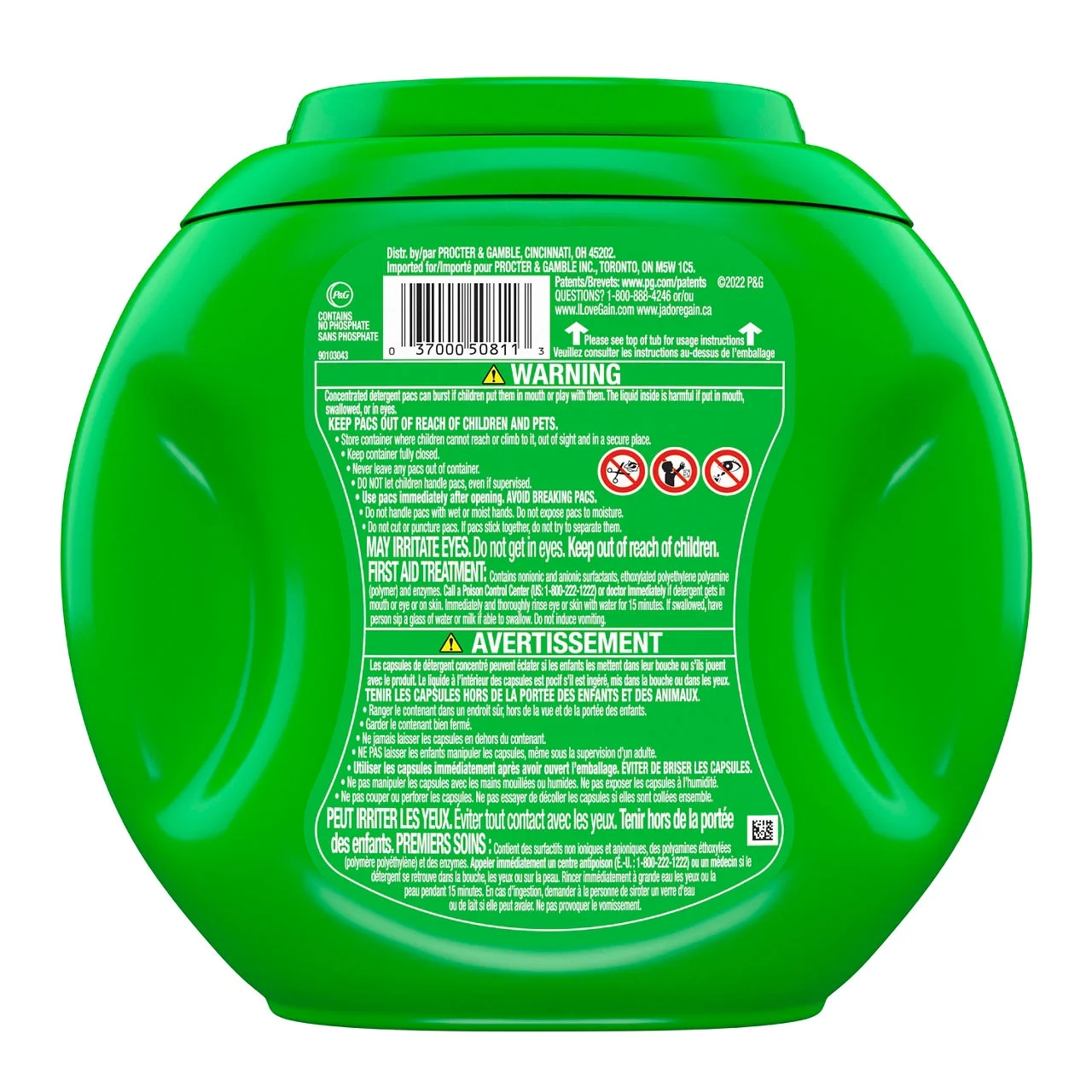 Gain Flings Laundry Detergent Soap Pacs, Spring Daydream Scent, HE Compatible, 42-Count