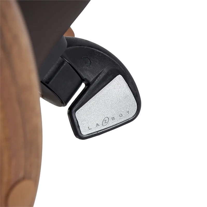 Scranton & Co Modern Faux Leather & Wood Executive Chair in Coffee Brown