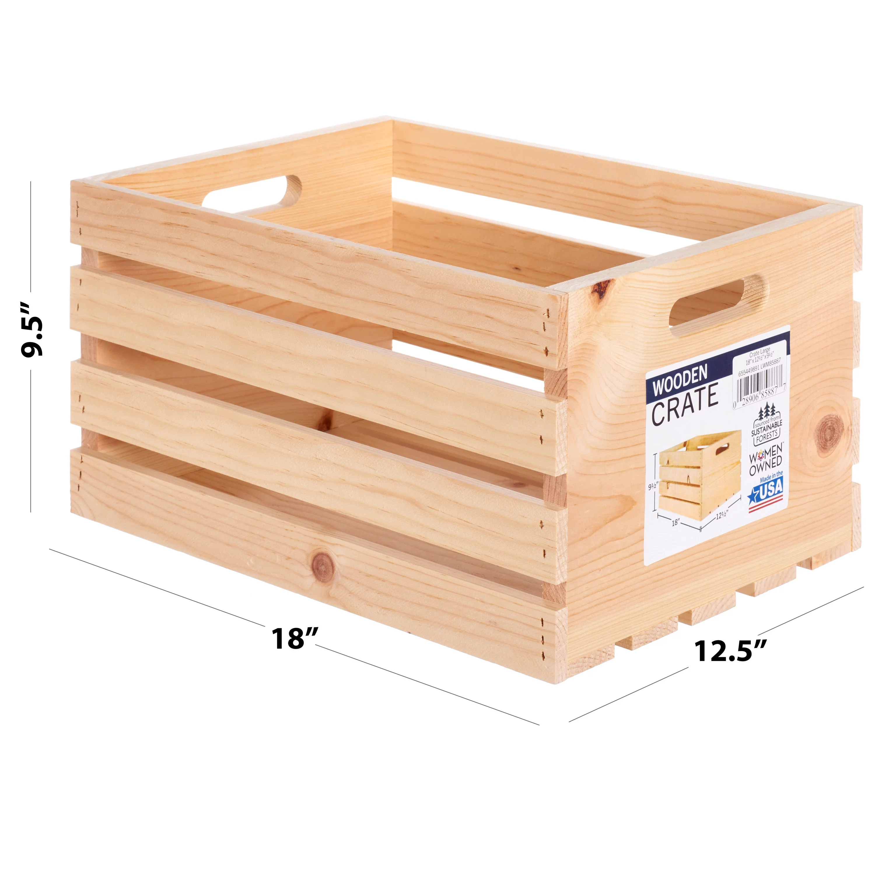 Unfinished Wood Crate 18