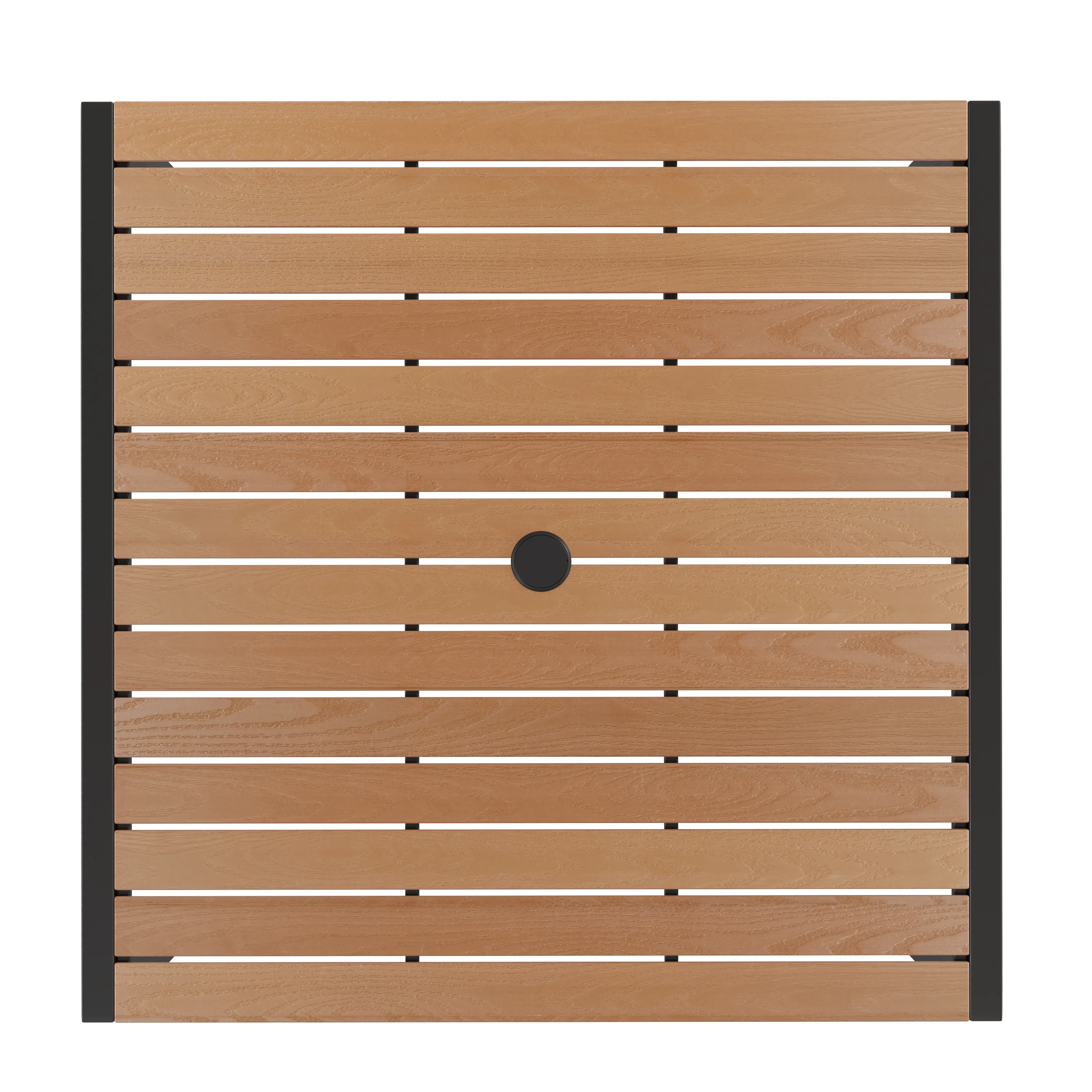 Merrick Lane Seven Piece Faux Teak Patio Dining Set Includes 35