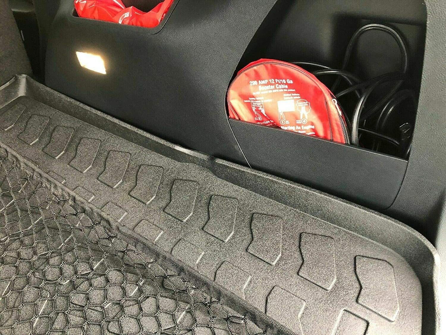 EACCESSORIES EA Rear Trunk Organizer Cargo Net for VOLKSWAGEN TIGUAN 2009-2017 – Floor Style Cargo Net – Premium Mesh Elastic Car Trunk Organizer Vehicle Carrier Storage – Compatible with VW TIGUAN