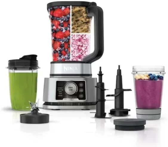 Open Box Ninja Foodi Power Blender & Processor System Smoothie Bowl Maker SS350 - Silver