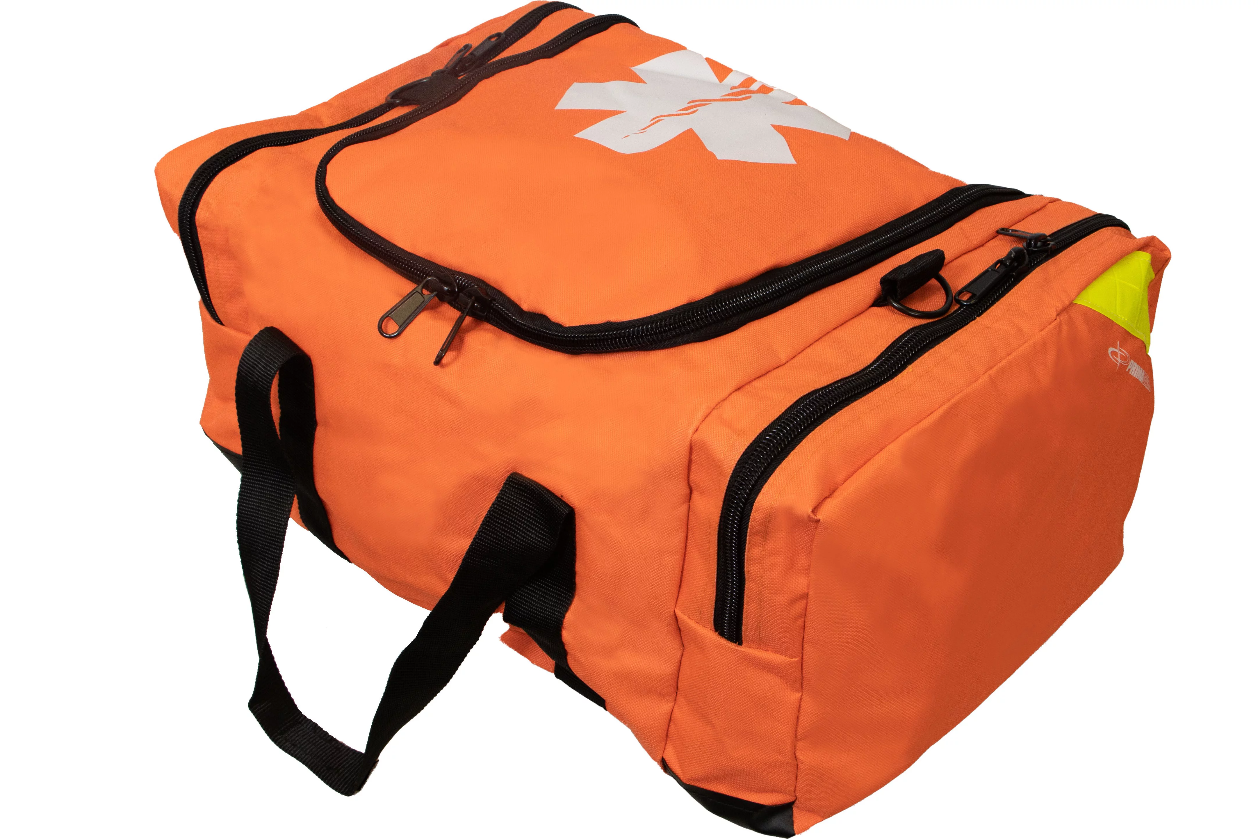 Primacare  KB-4135-OWM First Responder Bag for Trauma, Professional Compartment Kit Carrier for Emergency Medical Supplies, Orange, 21x15x5 inches