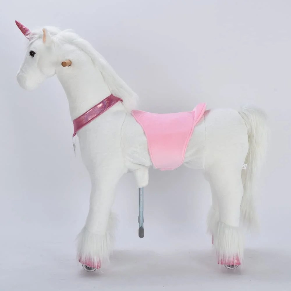 UFREE Ride on Unicorn Toy for Kids Ages 6 and Up,Large Rding Unicorn Toy,Height 44 Inch,Large Size,Pink Horn
