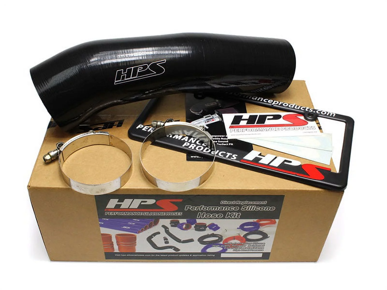 HPS Performance  Reinforced Silicone Air Intake Hose Kit for 1992-1997 Toyota Land Cruiser, Black