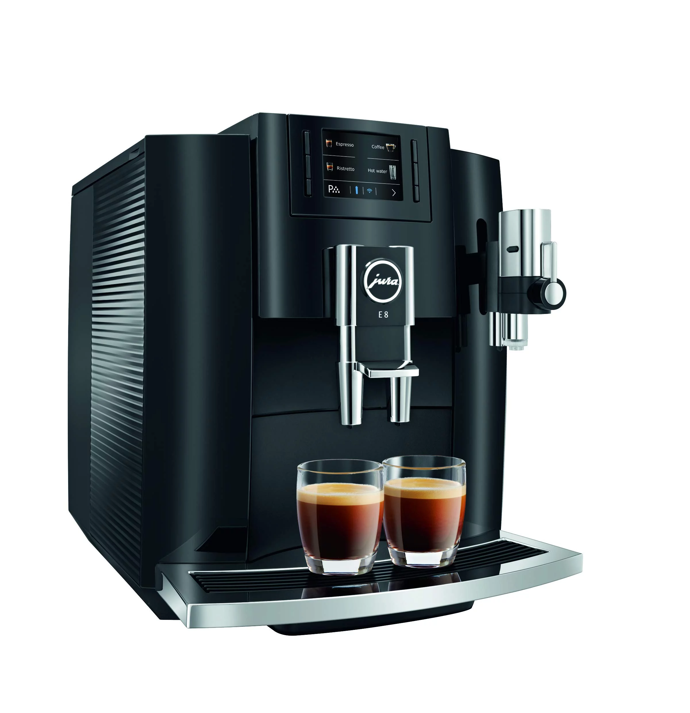 Jura E8 - Automatic coffee machine with cappuccinatore - 15 bar - piano black