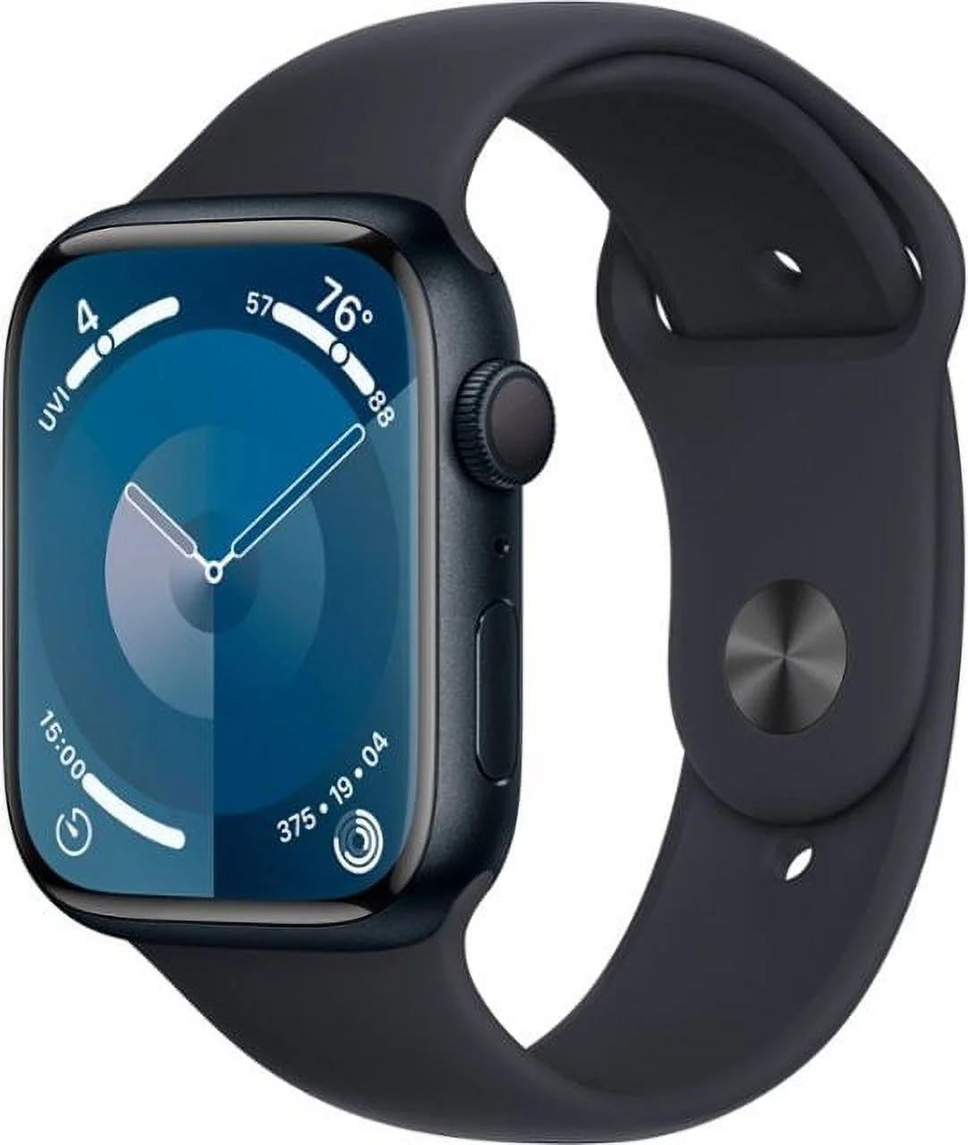 Pre-Owned Apple Watch Series 9 (GPS) 45mm Midnight Aluminum Case with Midnight Sport Band - M/L - Midnight (Restored)