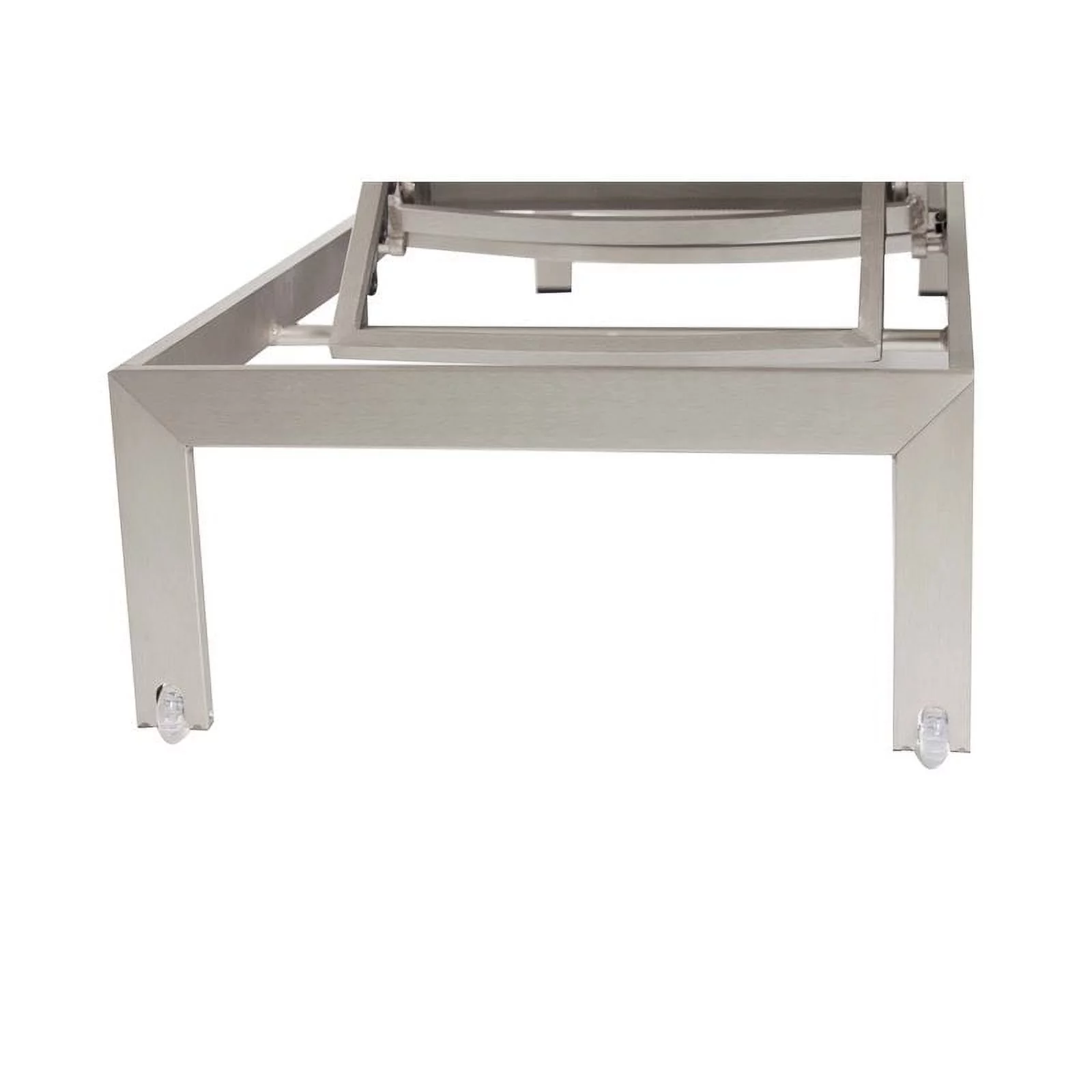 Pangea Home Sally 4-piece Aluminum Patio 2 Loungers and 2 Side Tables in Gray