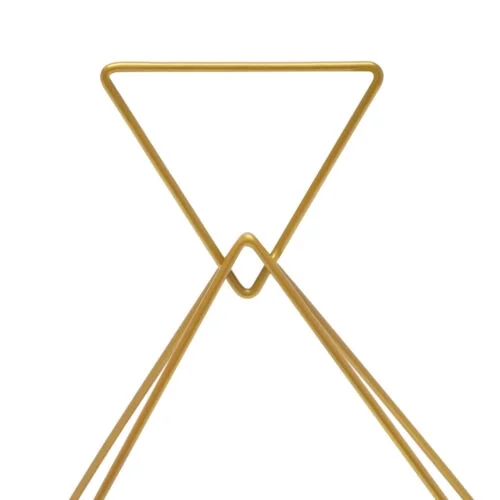 10 PCS Gold Diamond Shape Metal Flower Vases Tabletop Wedding Centerpieces Stand