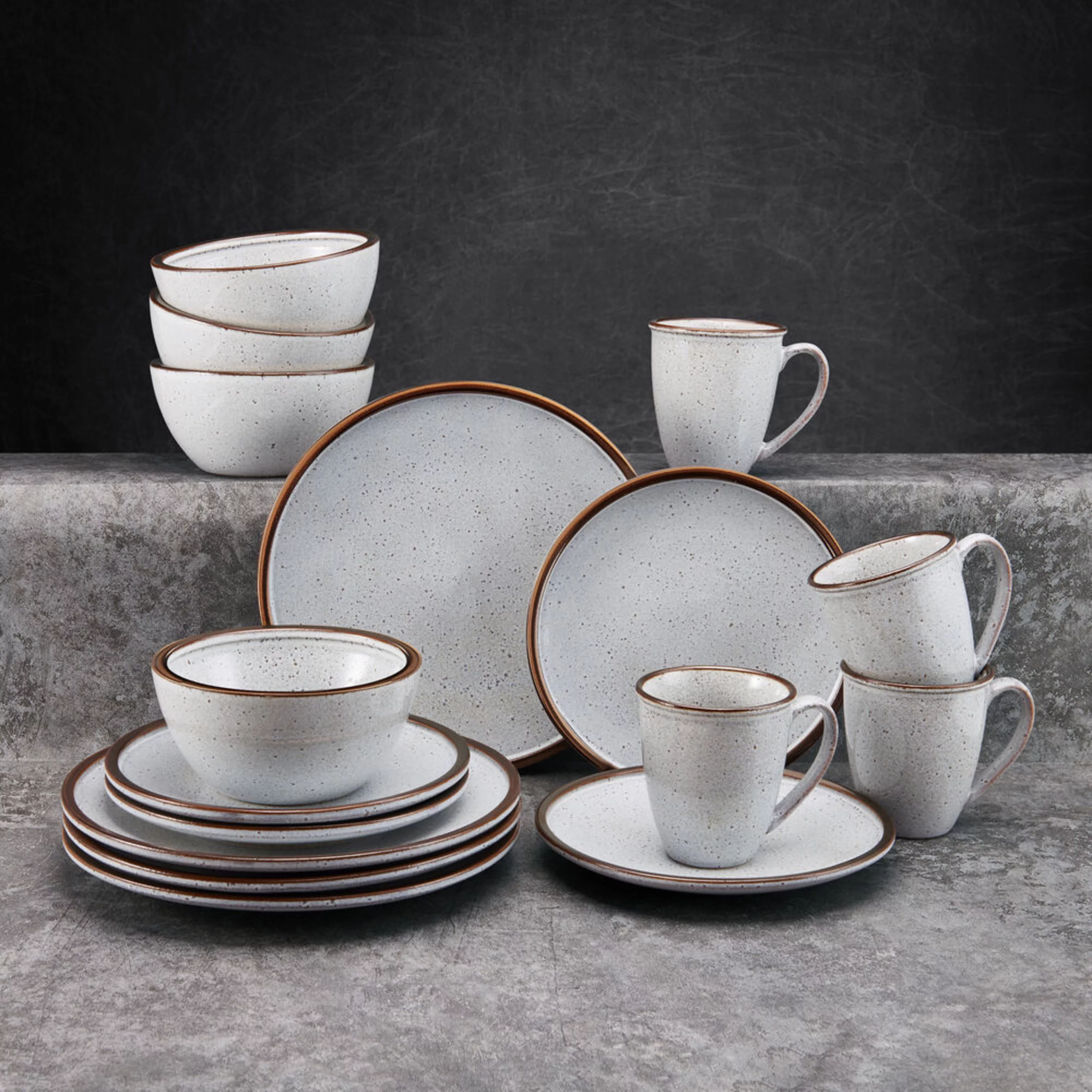 Mikasa Barrett White 16-Piece Dinnerware Set, Service for 4