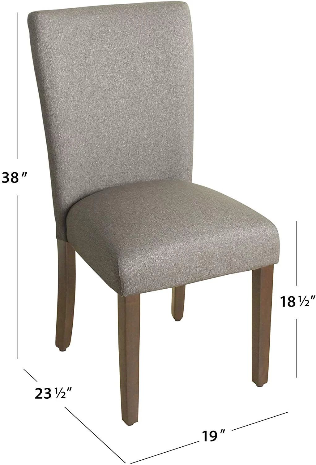 TJUNBOLIFE Parsons Classic Upholstered Accent Dining Chair  Single Pack  Grey