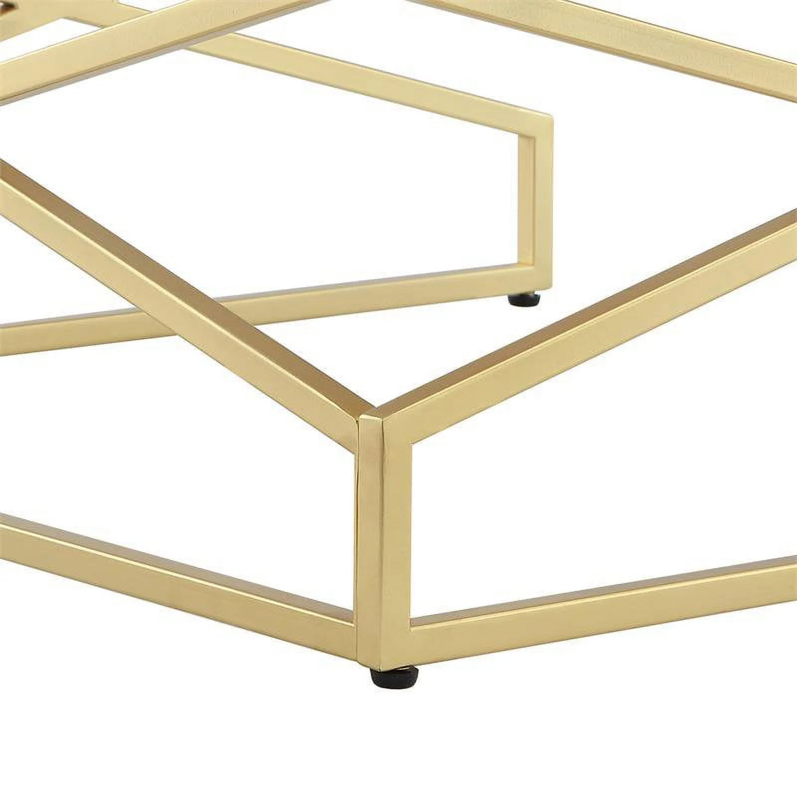 Posh Living CT132-24WG-UE Navarro Coffee Table, Gold