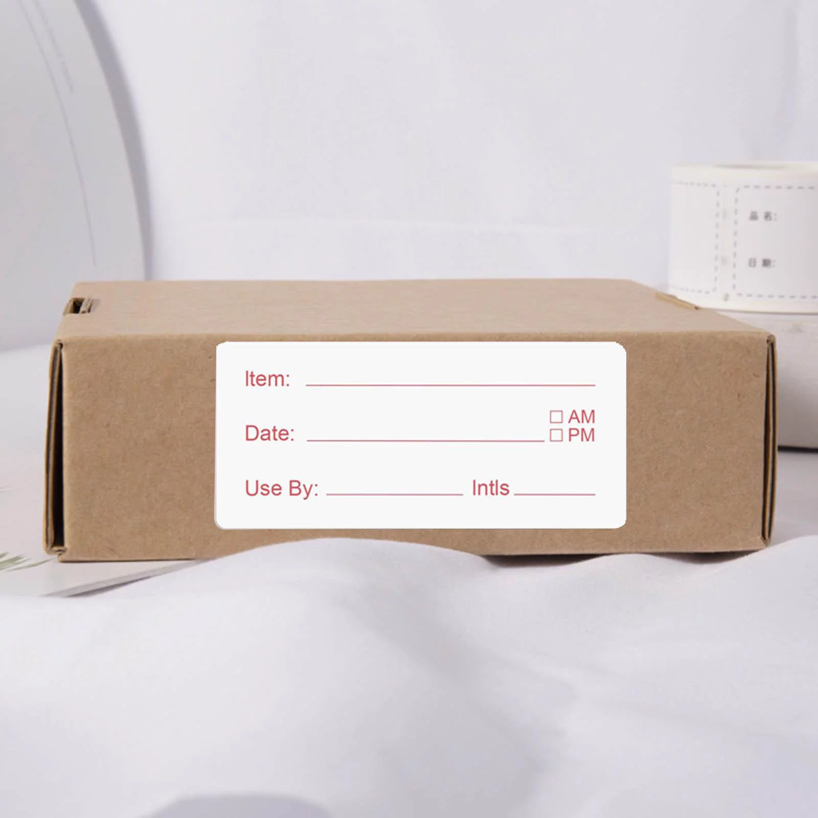 500 Pieces Food Freezer Labels Self-Adhesive Leaves No Residue Date Labels Red font