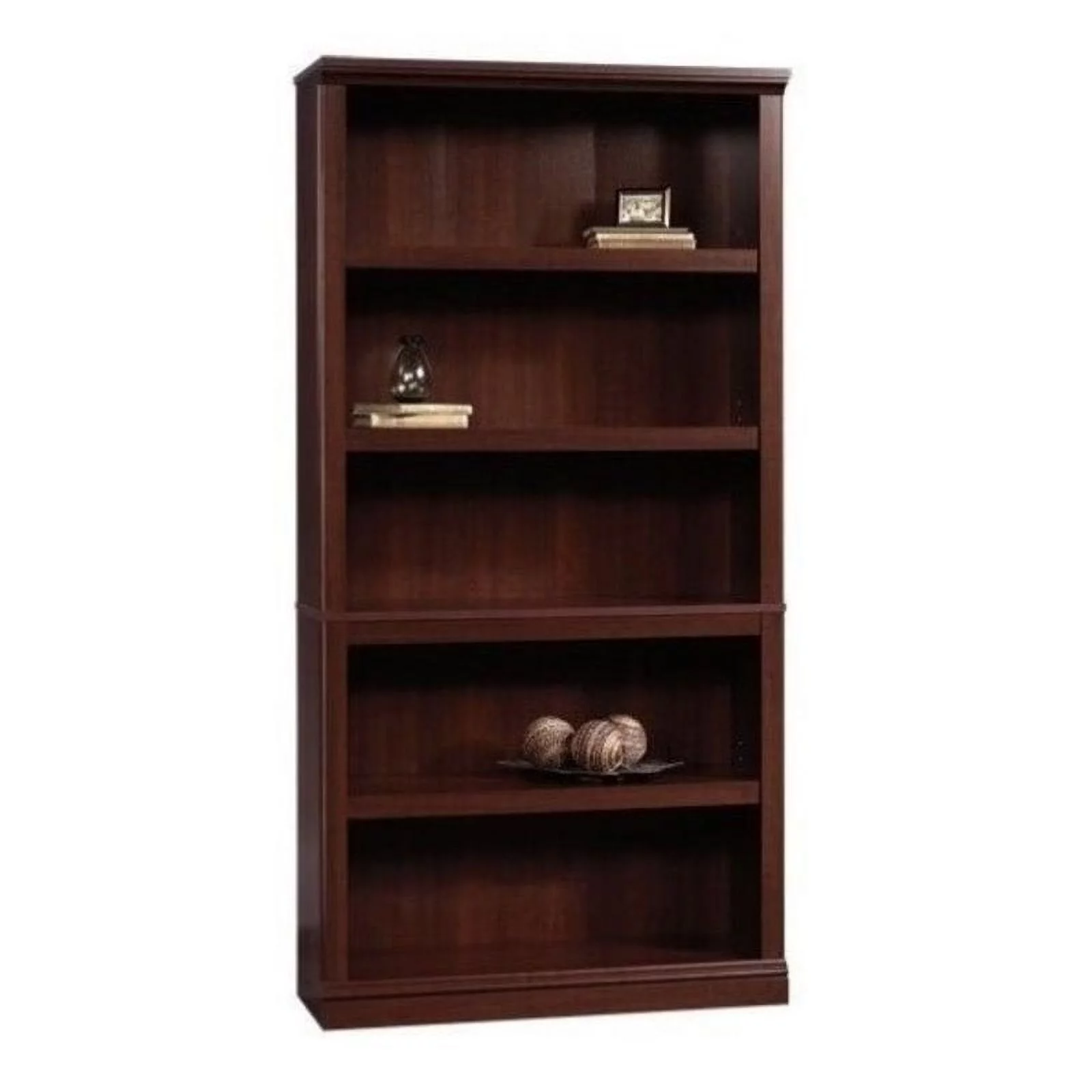 Bowery Hill Traditional 5 Shelf Wood Bookcase in Select Cherry