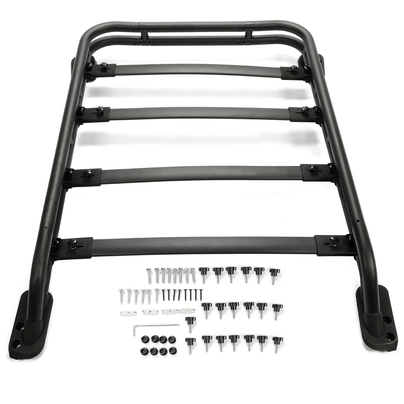 Roof Rack Basket Compatible with 2010-2023 Toyota 4Runner Rooftop Luggage Cargo Carrier Extra Bar Black Powder Coated Aluminum