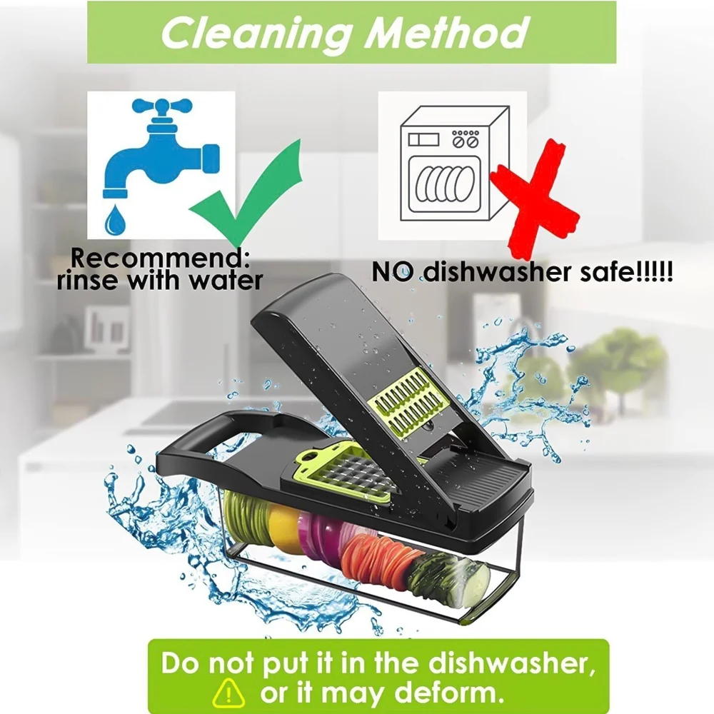 Vegetable Chopper,Kepeak Pro Onion Chopper, 14 in 1Multifunctional Food Chopper, Kitchen Vegetable Slicer Dicer Cutter,Veggie Chopper With 6 Blades,Carrot Chopper With Container