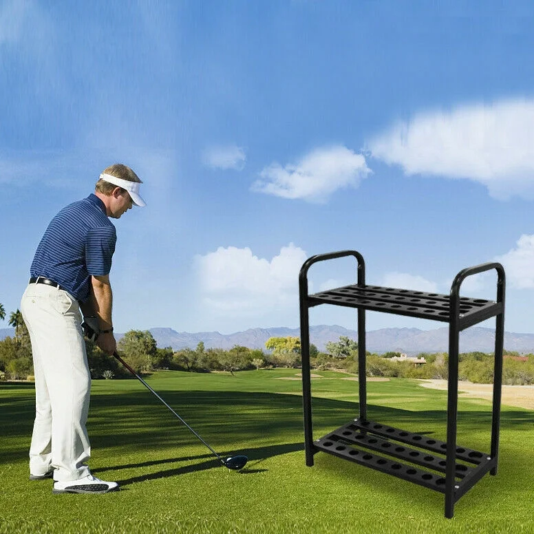 27-Hole Golf Club Holder Rack Golf Club Ground Display Stand Golf Club Organizer