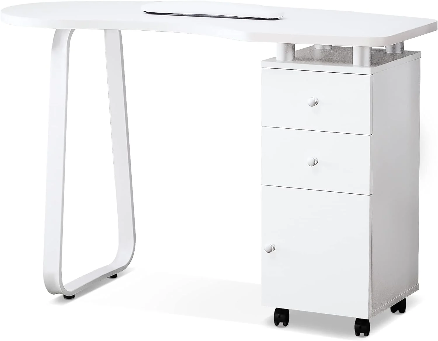 Manicure Nail Table Spa Beauty Salon Station Professional Nail Desk 0422 (White)
