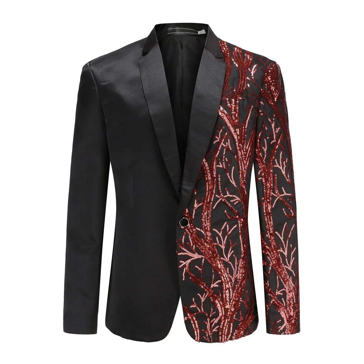 Cloudstyle Mens Stylish Dinner 2-Piece Suit Slim Fit Sequin Suit Jacket Sport Coat And Pants