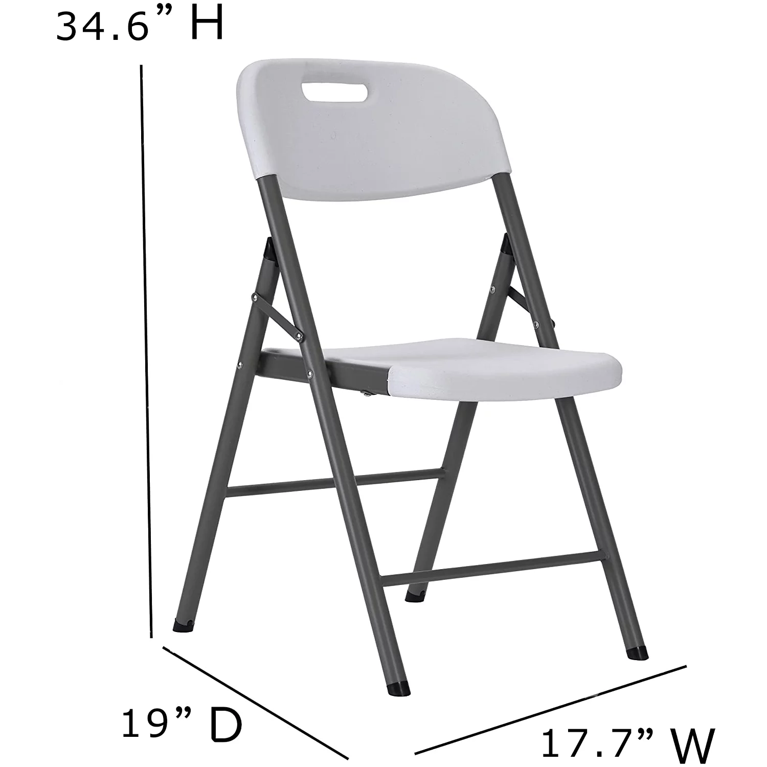 SUGIFT Set of 4 Resin Folding Chair White