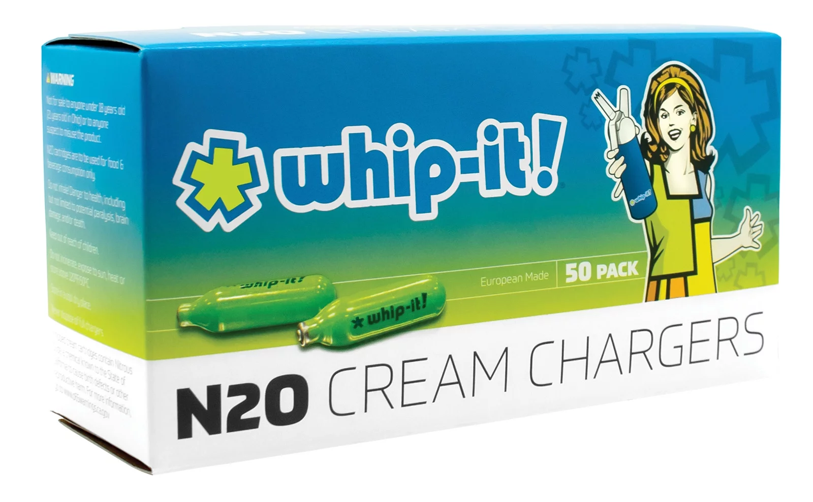 50pc Display - Whip-It! Brand Cream Chargers