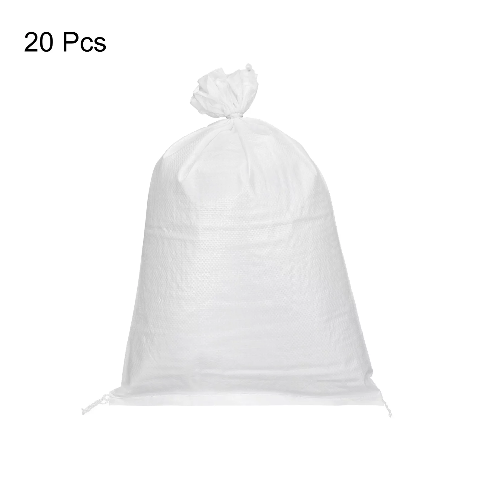 Sand Bags Empty White Woven Polypropylene 29.5 Inch x 17.7 Inch Pack of 20