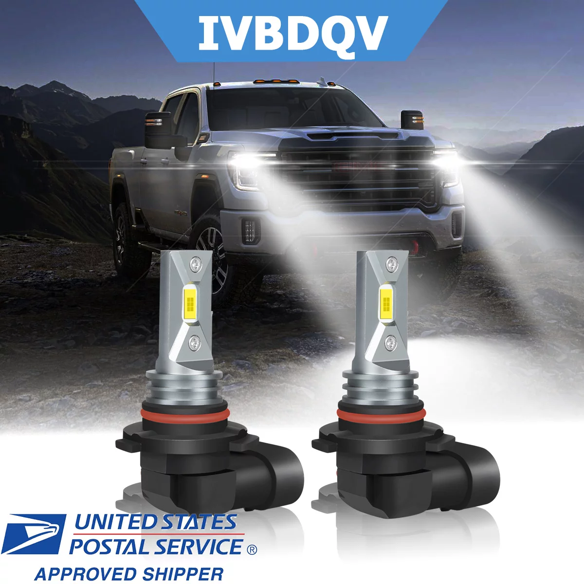 IVBDQV For GMC Sierra 1500 HD/HD Classic 2001-2003 LED Headlights Bulb 6000K White Conversion Kit 2pcs