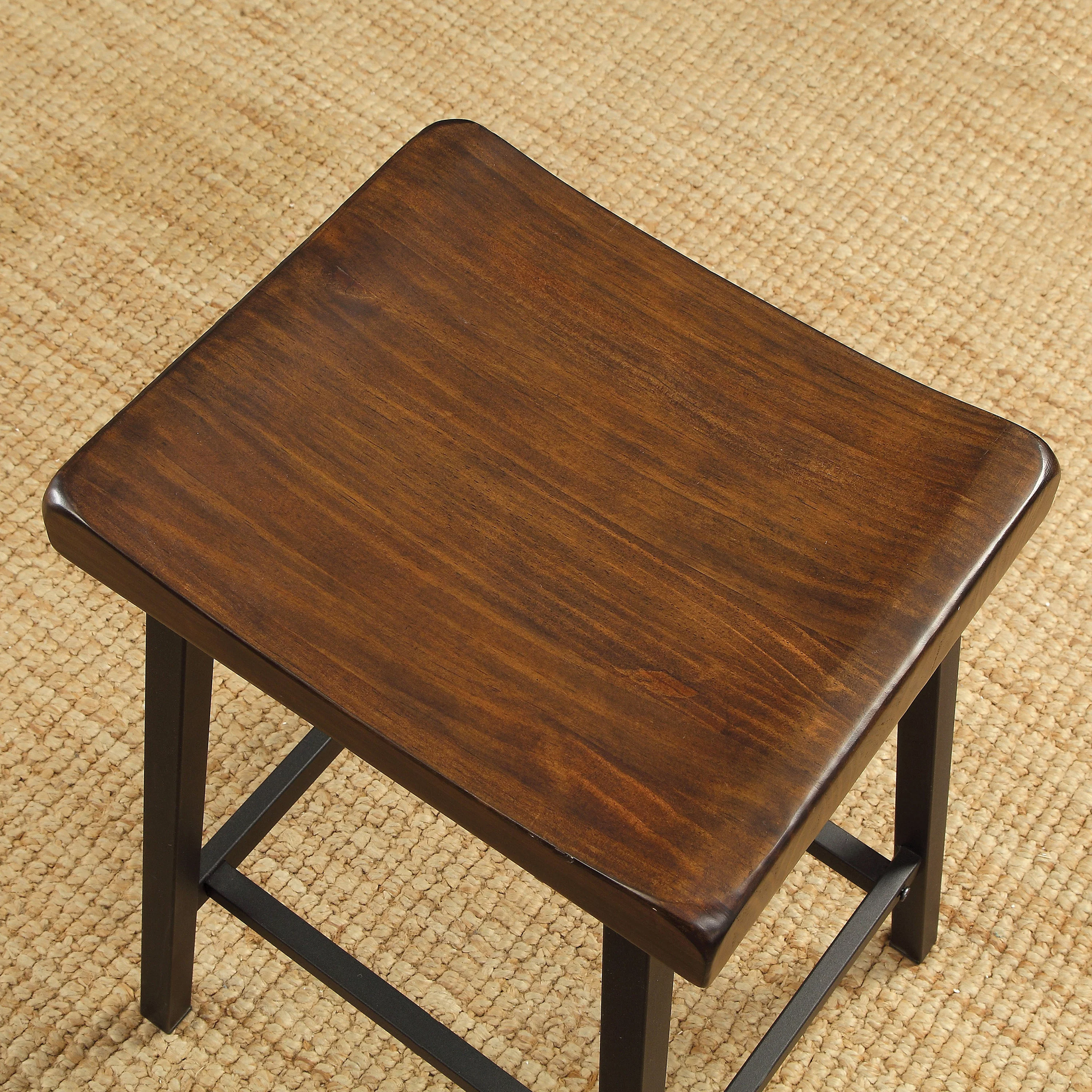 Furniture of America Deonne 3-Piece Counter Dining Set, Weathered Oak