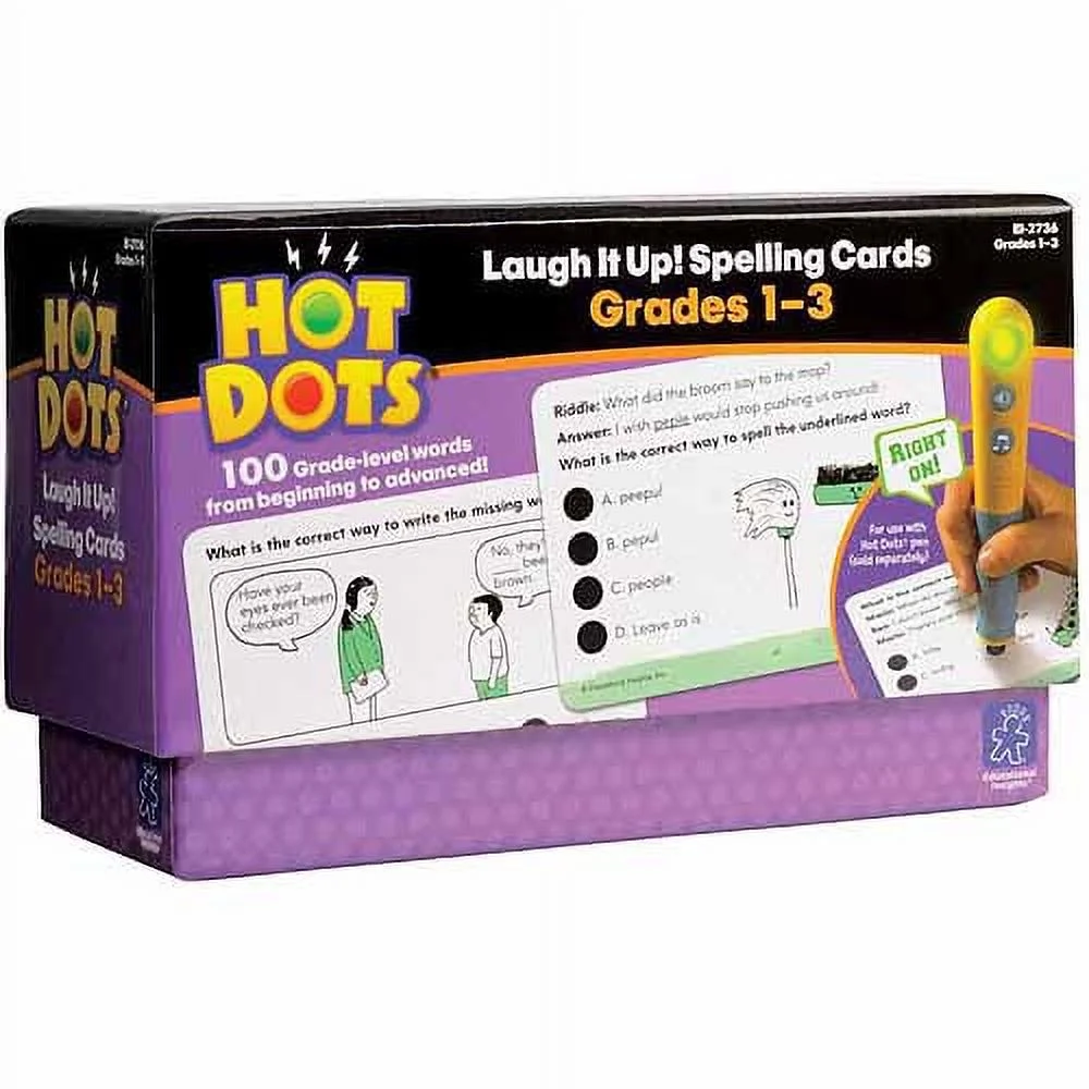 Educational Insights Hot Dots Laugh It Up! Spelling, Grades 1-3
